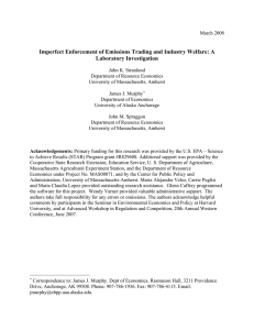 Imperfect Enforcement of Emissions Trading and Industry Welfare: A Laboratory Investigation