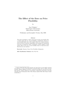 The Effect of the Euro on Price Flexibility