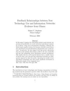 Feedback Relationships between New Technology Use and Information Networks: Evidence from Ghana