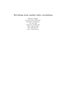 Revisiting stock market index correlations Mehmet Dalkir