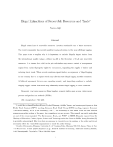 Illegal Extractions of Renewable Resources and Trade ∗ Naoto Jinji