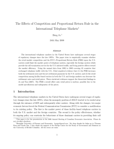 The Effects of Competition and Proportional Return Rule in the ∗