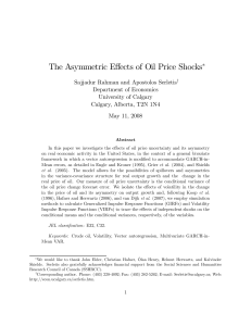 The Asymmetric Effects of Oil Price Shocks