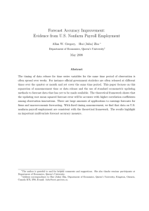 Forecast Accuracy Improvement: Evidence from U.S. Nonfarm Payroll Employment May 2008
