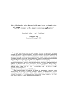 Simplified order selection and efficient linear estimation for