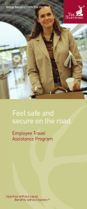 Feel safe and secure on the road. Employee Travel Assistance Program