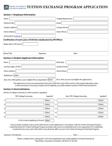 TUITION EXCHANGE PROGRAM APPLICATION Section 1: Employee Information