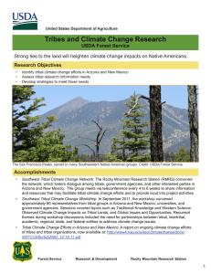 Tribes and Climate Change Research USDA Forest Service