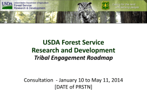USDA Forest Service Research and Development Tribal Engagement Roadmap