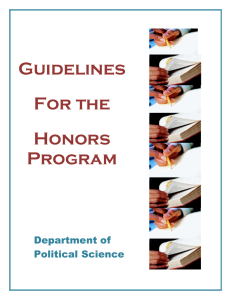 Guidelines For the Honors