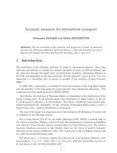 Invariant measures for intermittent transport