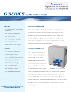 G SERIES Lenntech ozonE GEnERatoRS Compact and Rugged