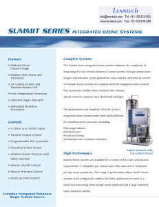 Lenntech Summit SerieS integrated ozone SyStemS