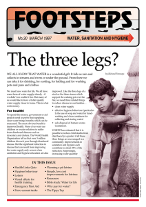 FOOTSTEPS The three legs? No.30  MARCH 1997 WATER, SANITATION AND HYGIENE