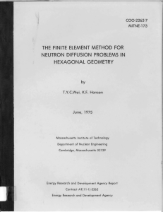 THE  FINITE  ELEMENT  METHOD  FOR COO-2262-7