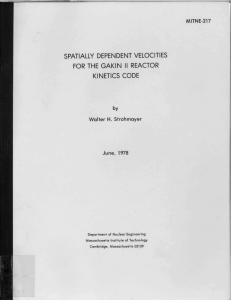 DEPENDENT  VELOCITIES GAKIN KINETICS  CODE MITNE-217