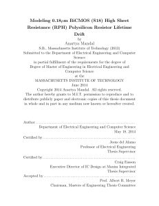 Modeling 0.18µm BiCMOS (S18) High Sheet Resistance (RPH) Polysilicon Resistor Lifetime Drift