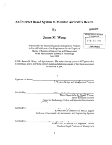 An  Internet Based  System  to Monitor Aircraft's... By James  M.  Wang FE