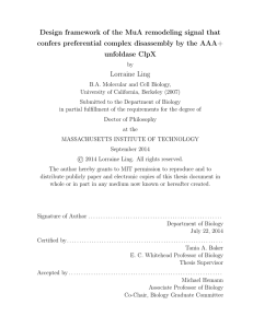 Design framework of the MuA remodeling signal that