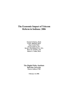 The Economic Impact of Telecom Reform in Indiana: 2006