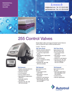 255 Control Valves Lenntech RESIDENTIAL CONTROL