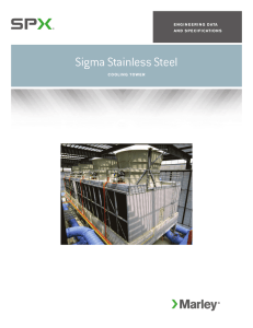 Sigma Stainless Steel COOLI N G TOWE R