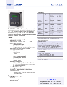 Model 3200NXT  Network Controller