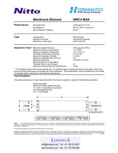 Membrane Element SWC4 MAX  Performance: