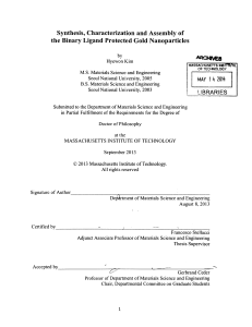 1 Synthesis,  Characterization and Assembly  of 14