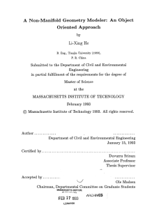 A  Non-Manifold  Geometry  Modeler:  An ... Oriented  Approach Li-Xing  He