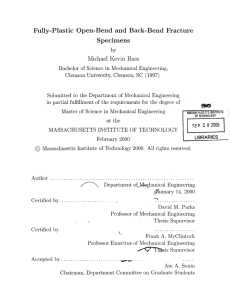 Fully-Plastic  Open-Bend  and  Back-Bend  Fracture Specimens