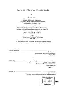 Resolution  of Patterned Magnetic  Media