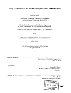 Design  and Fabrication of  a Post-Processing  Furnace...