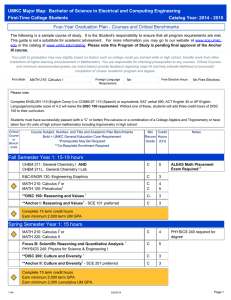 UMKC Major Map: Bachelor of Science in Electrical and Computing Engineering