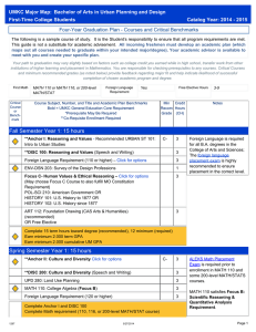 UMKC Major Map: Bachelor of Arts in Urban Planning and Design