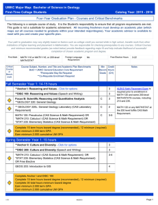 UMKC Major Map: Bachelor of Science in Geology First-Time College Students