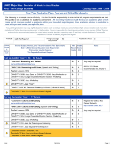 UMKC Major Map: Bachelor of Music in Jazz Studies First-Time College Students