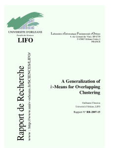 A Generalization of -Means for Overlapping Clustering k