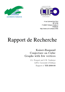 Kaiser-Raspaud Conjecture on Cubic Graphs with few vertices J.L. Fouquet and J.M. Vanherpe