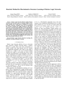 Heuristic Method for Discriminative Structure Learning of Markov Logic Networks