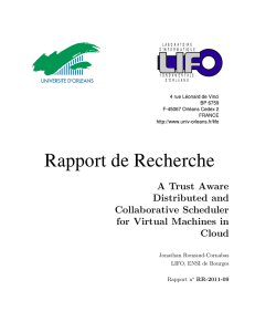 A Trust Aware Distributed and Collaborative Scheduler for Virtual Machines in