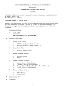 COUNCIL ON CURRICULAR PROGRAMS AND INSTRUCTION 16 April 2015