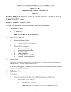 COUNCIL ON CURRICULAR PROGRAMS AND INSTRUCTION 13 February 2015