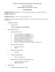 COUNCIL ON CURRICULAR PROGRAMS AND INSTRUCTION Thursday, 6 March 2014