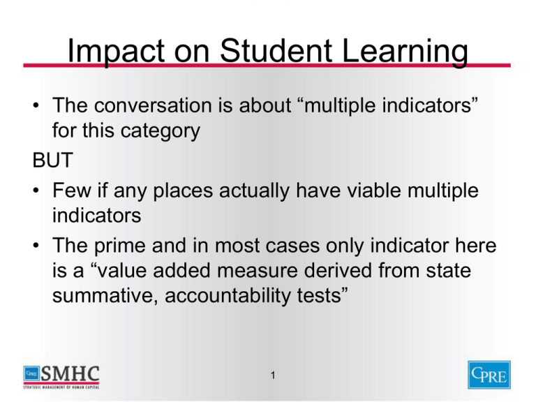statewide impact on student learning assignment