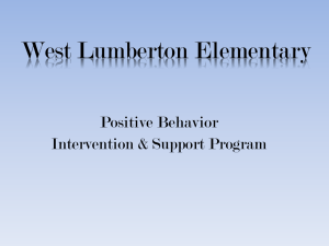 West Lumberton Elementary Positive Behavior Intervention &amp; Support Program