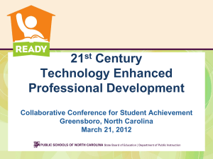 21 Century Technology Enhanced Professional Development