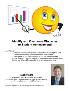 Identify and Overcome Obstacles to Student Achievement!