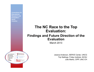 The NC Race to the Top Evaluation: Evaluation