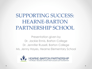 SUPPORTING SUCCESS: HEARNE-BARTON PARTNERSHIP SCHOOL